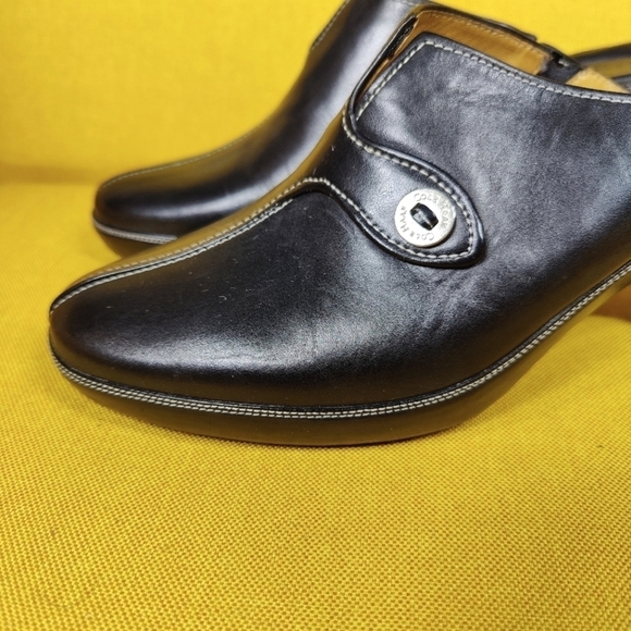 Cole Haan Devon Black Soft Leather Slip On High Heeled Mule Womens Size 9.5B - Picture 5 of 11